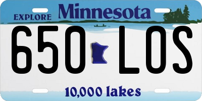 MN license plate 650LOS