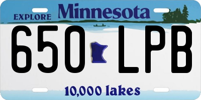 MN license plate 650LPB