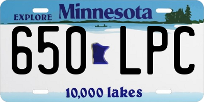 MN license plate 650LPC