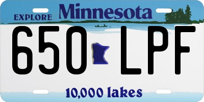 MN license plate 650LPF