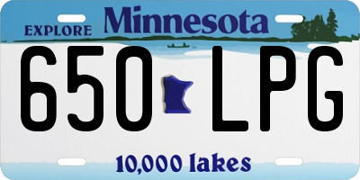 MN license plate 650LPG