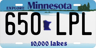 MN license plate 650LPL