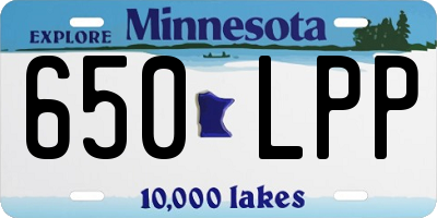 MN license plate 650LPP