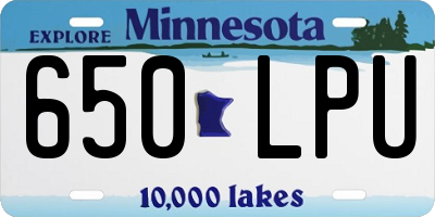 MN license plate 650LPU