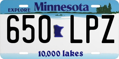 MN license plate 650LPZ