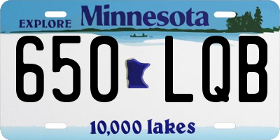 MN license plate 650LQB