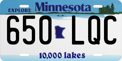 MN license plate 650LQC