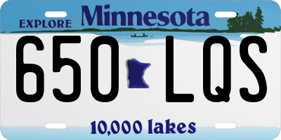 MN license plate 650LQS