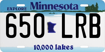 MN license plate 650LRB