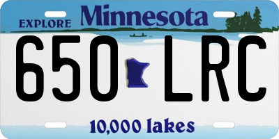 MN license plate 650LRC
