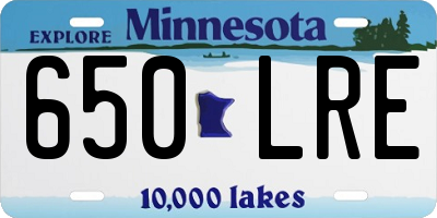 MN license plate 650LRE