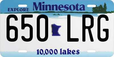 MN license plate 650LRG