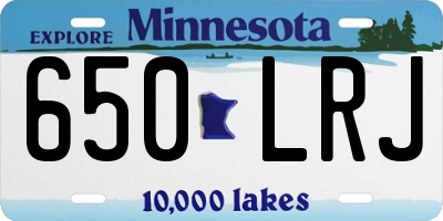 MN license plate 650LRJ