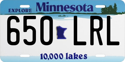 MN license plate 650LRL