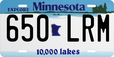 MN license plate 650LRM