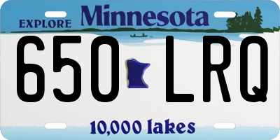 MN license plate 650LRQ