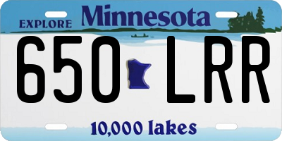 MN license plate 650LRR