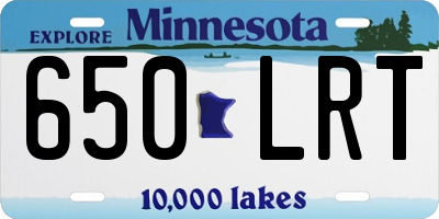 MN license plate 650LRT