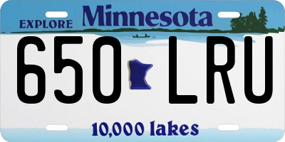 MN license plate 650LRU