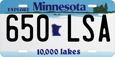 MN license plate 650LSA