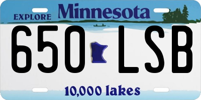 MN license plate 650LSB