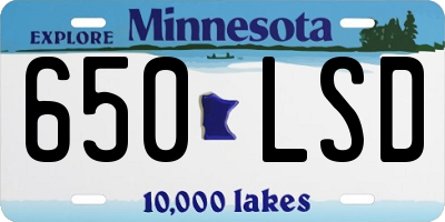 MN license plate 650LSD