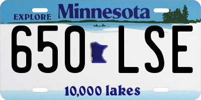 MN license plate 650LSE