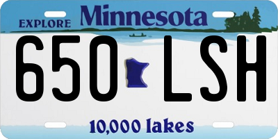 MN license plate 650LSH
