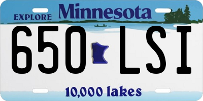 MN license plate 650LSI