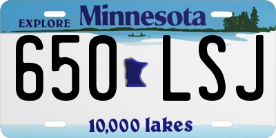 MN license plate 650LSJ