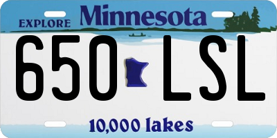 MN license plate 650LSL