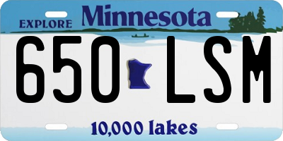 MN license plate 650LSM
