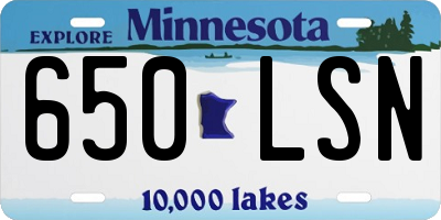 MN license plate 650LSN