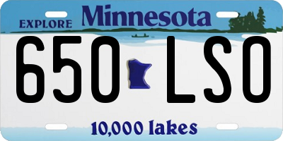 MN license plate 650LSO