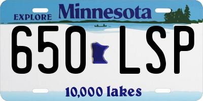 MN license plate 650LSP