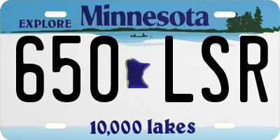 MN license plate 650LSR