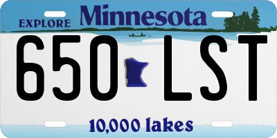 MN license plate 650LST