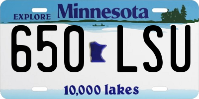 MN license plate 650LSU