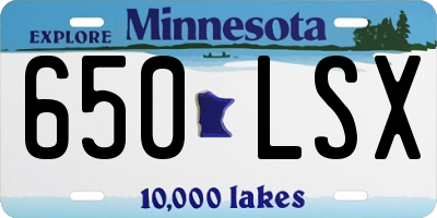 MN license plate 650LSX