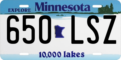 MN license plate 650LSZ