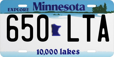 MN license plate 650LTA