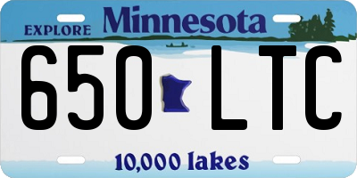 MN license plate 650LTC