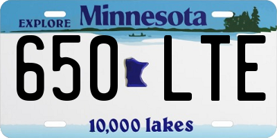 MN license plate 650LTE