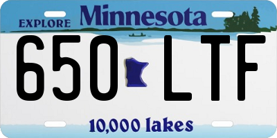 MN license plate 650LTF