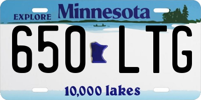 MN license plate 650LTG