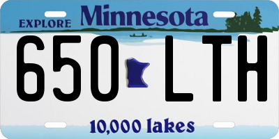 MN license plate 650LTH
