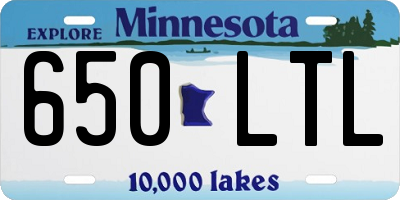 MN license plate 650LTL