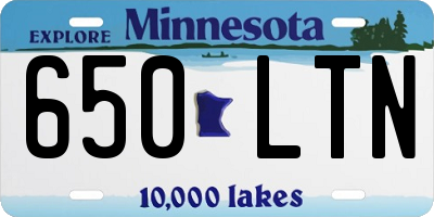 MN license plate 650LTN