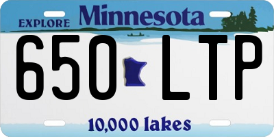 MN license plate 650LTP
