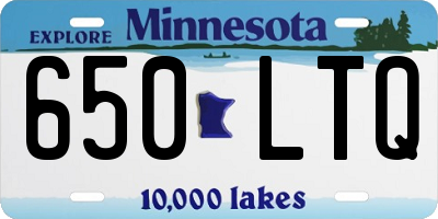 MN license plate 650LTQ